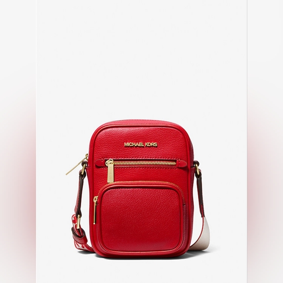 Michael Kors Handbags - ❗️LOW START ❗️Michael Kors- NWT- Jet Set Medium Leather Crossbody Bag- Red